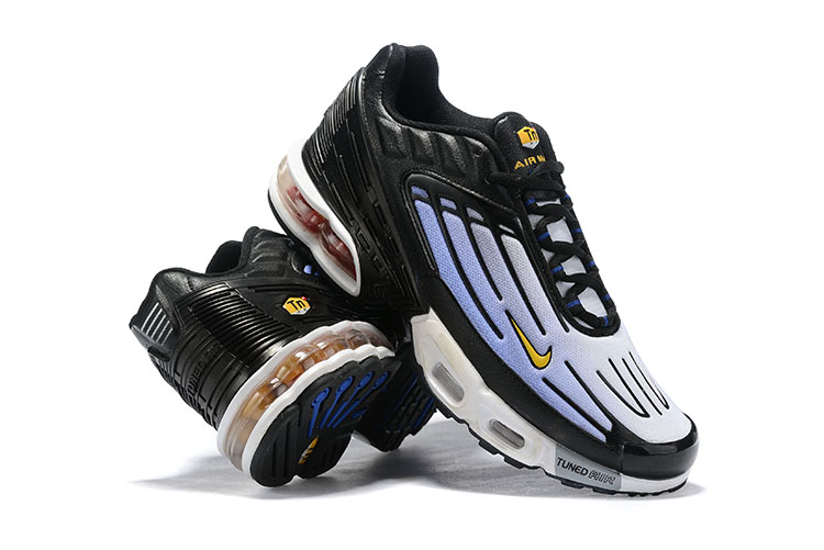 Men Nike Air Max TN Plus Black Blue Yellow - Click Image to Close